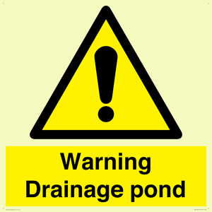 Warning Drainage pond